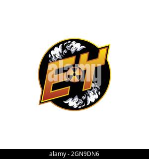 FZ Logo monogram with Skull Shape designs template vector icon modern Stock Vector