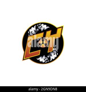 CZ Logo monogram with Skull Shape designs template vector icon modern Stock Vector