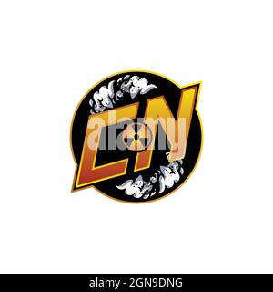 CM Logo monogram with Skull Shape designs template vector icon modern Stock Vector