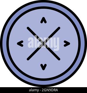 Lightweight fabric icon. Outline lightweight fabric vector icon color flat isolated Stock Vector