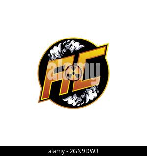 Initial AC logo design, Initial AC logo design with Gas Mask Style, Logo for game, esport, community or business. Stock Vector