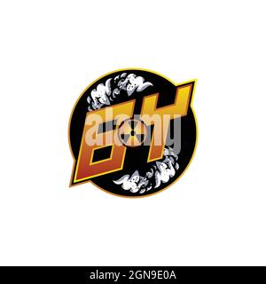 BZ Logo monogram with Skull Shape designs template vector icon modern Stock Vector