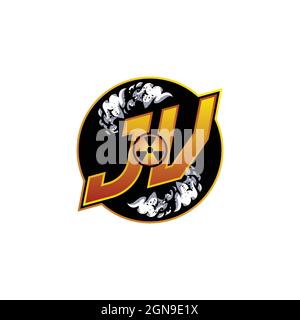 IS Logo monogram with Skull Shape designs template vector icon modern Stock Vector