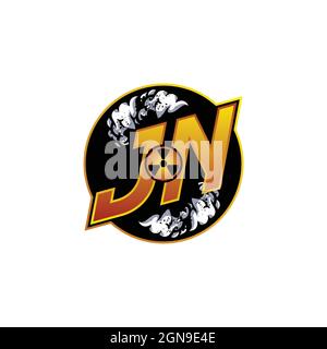 IM Logo monogram with Skull Shape designs template vector icon modern Stock Vector
