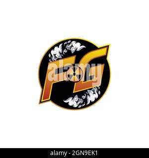 EG Logo monogram with Skull Shape designs template vector icon modern Stock Vector
