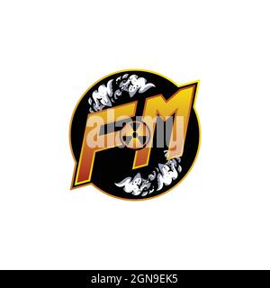 EL Logo monogram with Skull Shape designs template vector icon modern Stock Vector