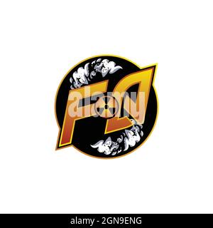 ER Logo monogram with Skull Shape designs template vector icon modern Stock Vector