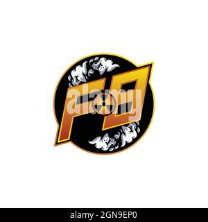 EC Logo monogram with Skull Shape designs template vector icon modern Stock Vector