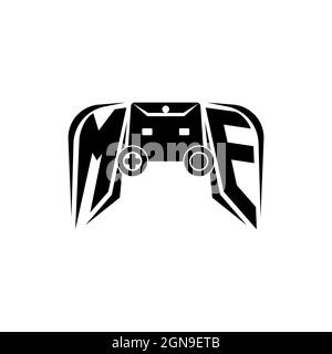 ME Initial ESport gaming logo. Game console shape style vector template Stock Vector