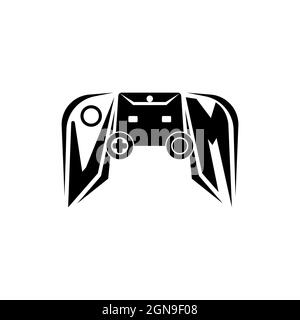 VM Initial ESport gaming logo. Game console shape style vector template Stock Vector