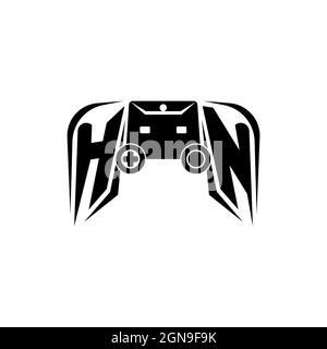 HN Initial ESport gaming logo. Game console shape style vector template Stock Vector