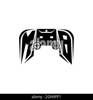 MB Initial ESport gaming logo. Game console shape style vector template Stock Vector