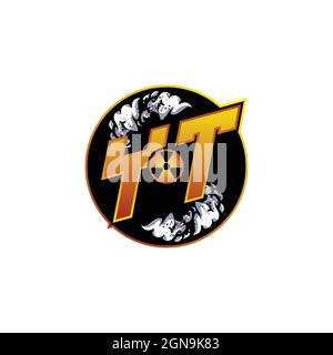 YT Logo Monogram Gaming with Gas Shape designs template vector icon modern Stock Vector