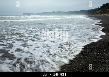 Ruby Beach surf, Olympic National Park, Washington Stock Photo