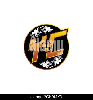 YC Logo Monogram Gaming with Gas Shape designs template vector icon modern Stock Vector
