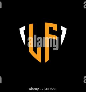 OF Monogram Logo Letter Headphone and Microphone shape style vector, Podcast Studio Logo Stock Vector