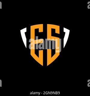 FE Monogram Logo Letter Headphone and Microphone shape style vector, Podcast Studio Logo Stock Vector