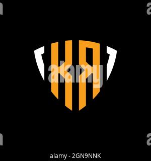 NR Monogram Logo Letter Headphone and Microphone shape style vector, Podcast Studio Logo Stock Vector