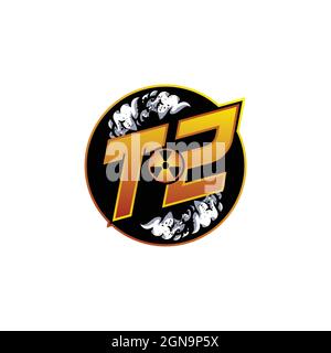 TZ Logo Monogram Gaming with Gas Shape designs template vector icon modern Stock Vector