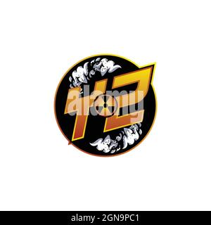 YZ Logo Monogram Gaming with Gas Shape designs template vector icon modern Stock Vector