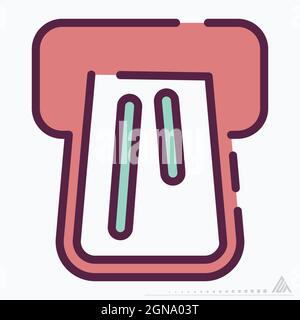 Icon Pay Card 2 - Line Cut Style - Simple illustration, Editable stroke, Design template vector, Good for prints, posters, advertisements, announcemen Stock Vector