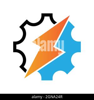 Gear electric logo template vector icon design Stock Photo
