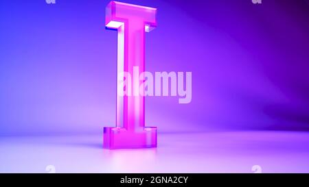 3d rendering effect english letters i Stock Photo