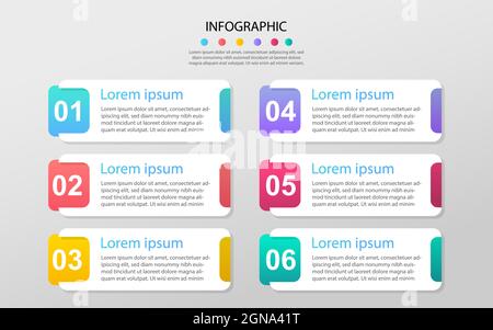 Business data visualization. Process chart. Abstract elements of graph, diagram with steps, options, infographic. Vector business template Stock Vector