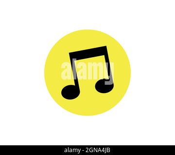 Music app icon isolated on white background, vector music icon Stock Vector