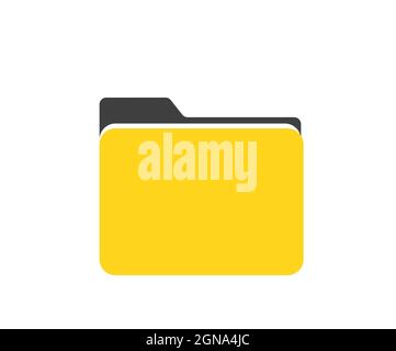 folder icon isolated on white background, folder vector symbol Stock Vector