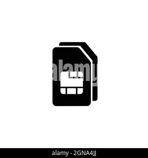 Cellular sim icon, vector sim sign Stock Vector