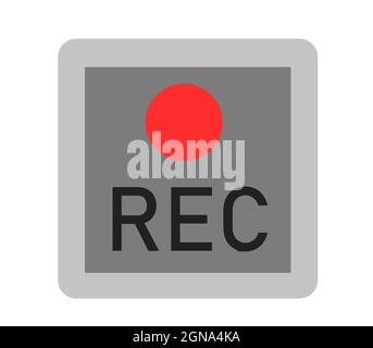 Recording app icon isolated on white background Stock Vector