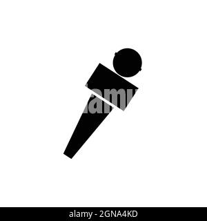 Press mic Vector illustration isolated on white background Stock Vector