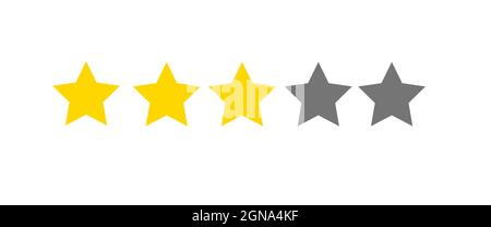 Star rating icon isolated on white background, star Ranking icon vector illustration Stock Vector