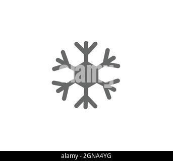 Snowflakes vector icon isolated on white background, gray vector symbol Stock Vector