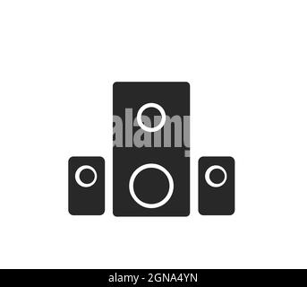Speaker with woofer icon, speaker symbol vector Stock Vector