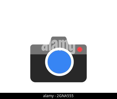 camera icon isolated on white background, DSLR camera symbol Stock Vector
