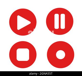 Music Play Buttons Stock Vector