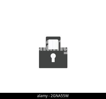 Lock Icon Vector Stock Vector