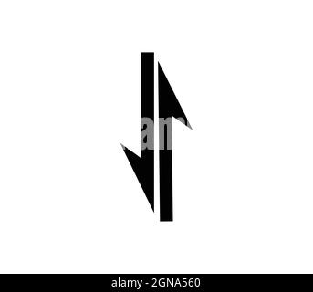 Up Down Arrow Vector Illustration Stock Vector