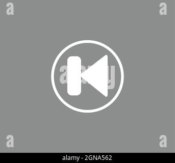 Reverse music app icon vector illustration Stock Vector