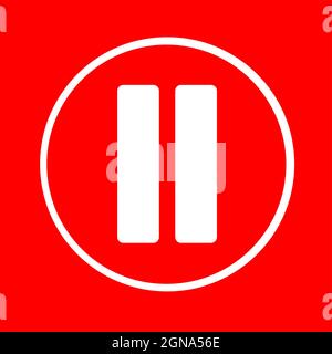 Pause music app icon, music app icon Stock Vector