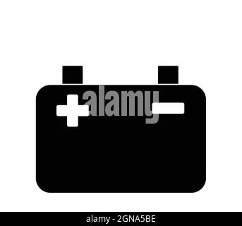 Battery icon, battery sign with plus minus symbol Stock Vector