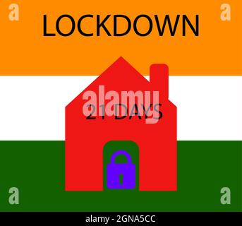 Lockdown in India Vector Stock Vector
