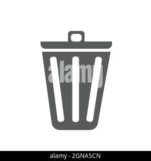 Delete icon vector illustration, dust bin Stock Vector