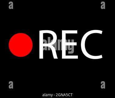 Rec Icon Vector Illustration Stock Vector