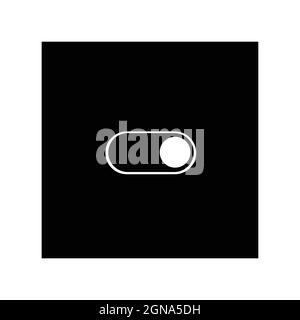 Toggle switch logo on black background Stock Vector