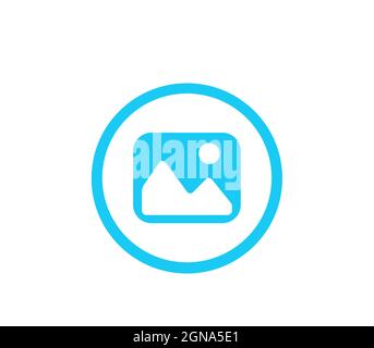 Gallery icon isolated on white background, smartphone gallery Stock Vector