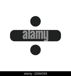 Divide vector sign, math division icon Stock Vector