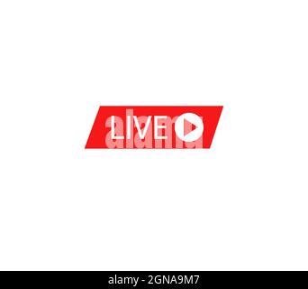 Live icon isolated on white background Stock Vector
